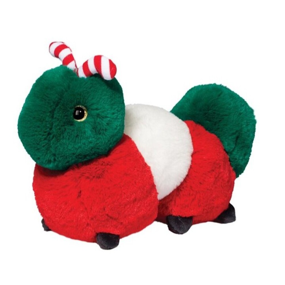Christmas 8.5" Caterpillar Douglas Plush Stuffed Animal Bug Worm Candy Cane